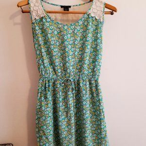 Sleeveless Floral Printed Dress - Size Medium